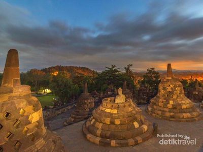 Foto: Sunrise Candi Borobudur yang Terkenal Sedunia
