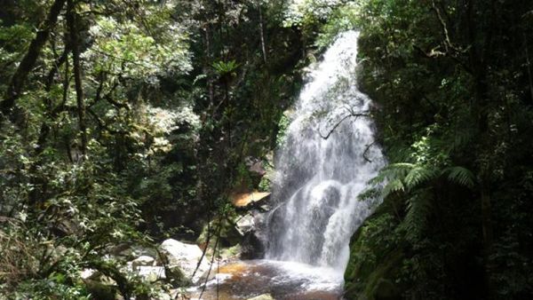 Indahnya Air Terjun Kembar di Taman Simalem, Sumut