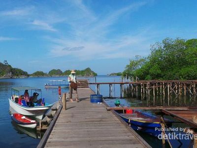 Pemandangan Khas Raja Ampat di Pulau Pianemo