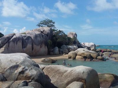Potret Keindahan Pantai Turun Aban di Bangka