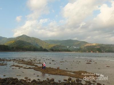 Seperti Ini Penampakan Pantai Senggigi Saat Surut