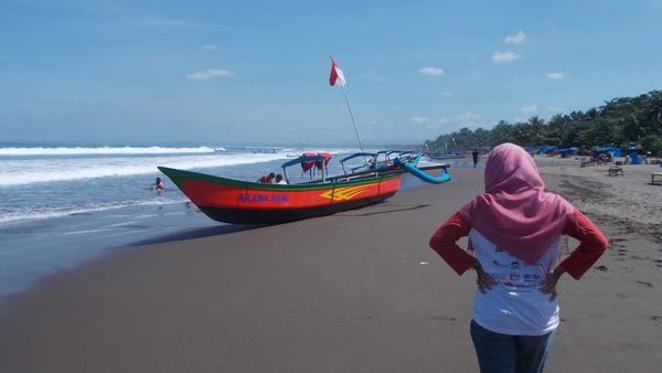 Sst... Ada Rusa Berkeliaran di Pantai Pangandaran