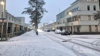 Utrecht Kala Turun Salju di Sore Hari