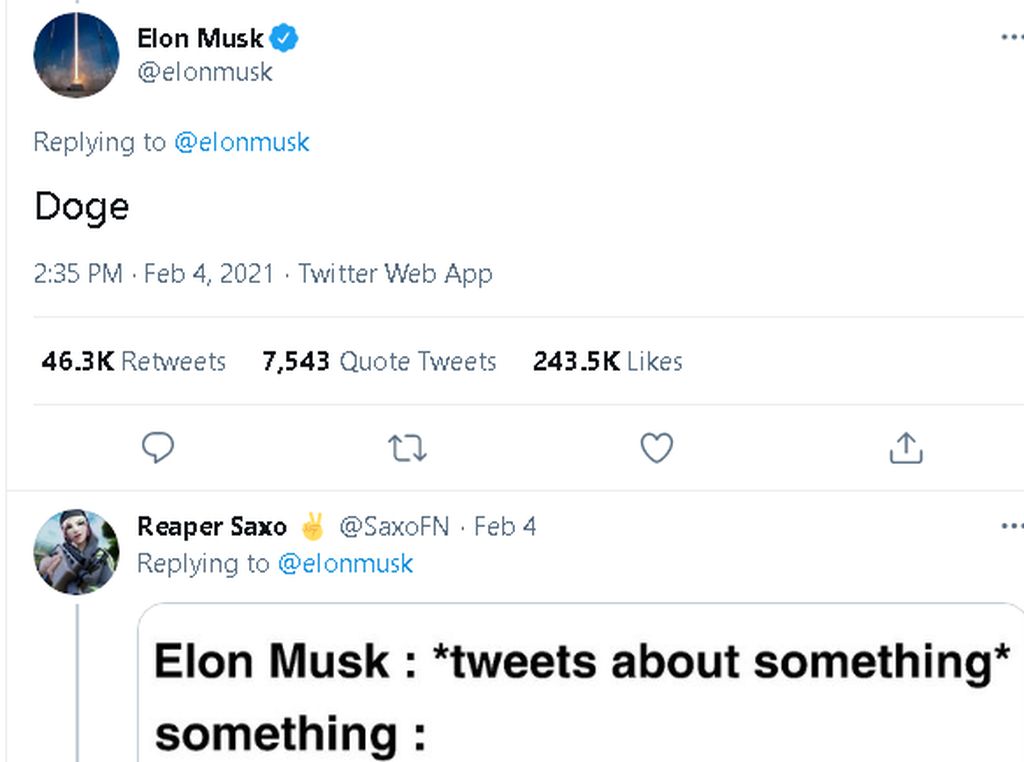 Elon Musk Nge-tweet, Trading Dogecoin Melesat 50%