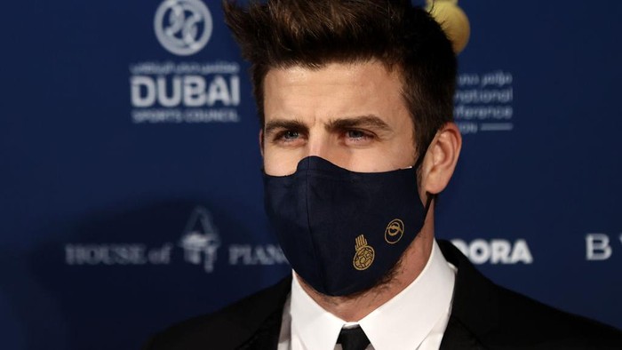DUBAI, UNITED ARAB EMIRATES - DECEMBER 27: Gerard Pique attends the Dubai Globe Soccer Awards at Armani Hotel Dubai on December 27, 2020 in Dubai, United Arab Emirates. (Photo by Francois Nel/Getty Images)