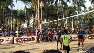 Rame Banget! Turnamen Voli di Pandeglang Abai Prokes