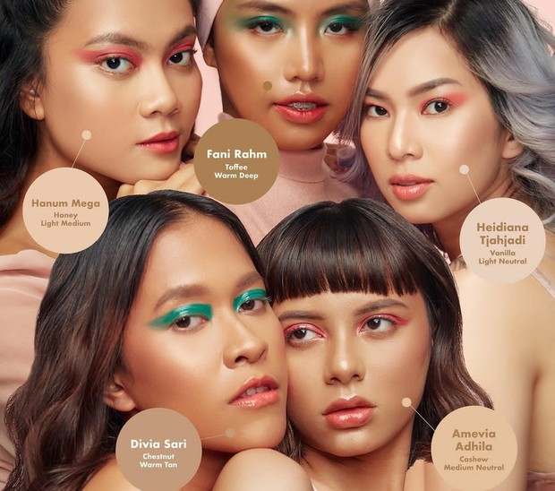 Tersedia dalam 5 warna yang direpresentasikan oleh 5 beauty influencer Indonesia/Foto: Instagram.com/luxcrime_id cushion luxcrime