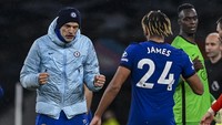 Reece James dilatih Tuchel di Chelsea. Bek sayap kanan itu catatkan 74 penampilan dan kemas 12 assist (AP)