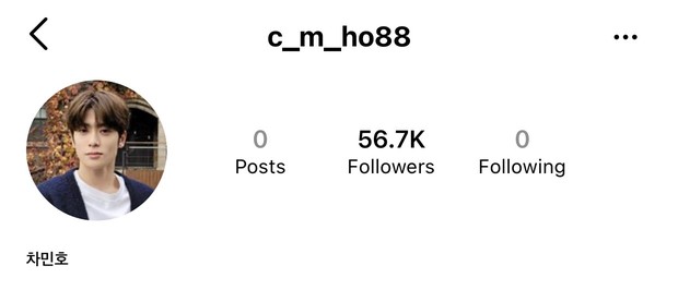 Akun Instagram yang diduga milik karakter Cha Min Ho/twitter.com/SM_NCT https://twitter.com/SM_NCT/status/1324686668687839233/photo/1