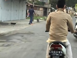 Alamak! Warga di Medan Malah Bikin Corona Jadi Pelat Motornya