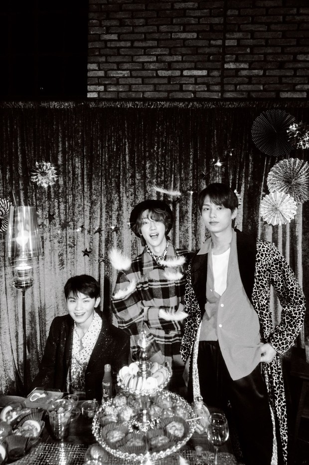 Woozi, The8 dan Jun Potret Woozi, The8 dan Jun versi PARTEEN dalam majalah