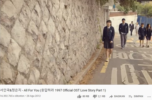 All For You - Eunji & Seo IN Gug Ost drama Korea Reply 1997Foto:youtube//CJENMMUSIC
