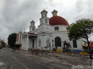 Banjir di Kota Lama Semarang Surut