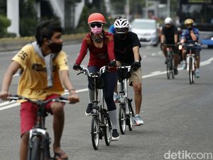 Pemprov DKI Akan Permanenkan Jalur Sepeda di Sudirman-Thamrin