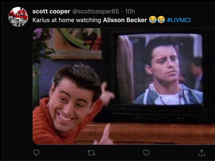 alisson becker,blunder alisson becker,liverpool vs manchester city,liverpool,premier league,liga inggris,meme sepakbola,meme