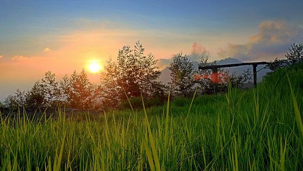 Menikmati Suasana Senja Di Lereng Merapi