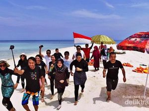 Potret Pasir Timbul Cantik di Gusung Tallu Balabalakang