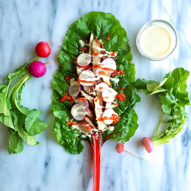 Korean ssam: daun buah bit