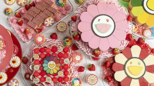makanan berdesain Takashi Murakami di grand hyatt Tokyo