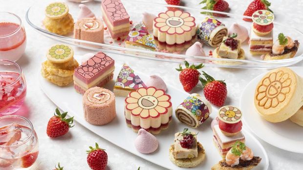 makanan berdesain Takashi Murakami di grand hyatt Tokyo