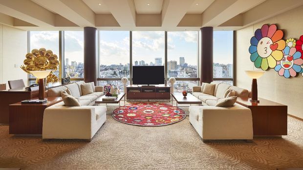 ruangan berdesain Takashi Murakami di grand hyatt Tokyo