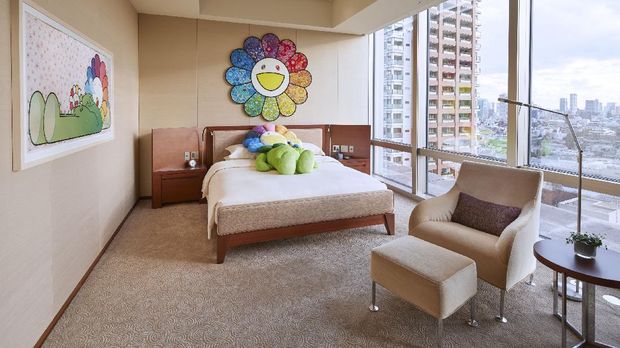ruangan berdesain Takashi Murakami di grand hyatt Tokyo