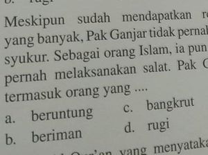 Heboh Soal Ganjar Tidak Pernah Bersyukur di Buku Agama Islam SD Heboh Soal Ganjar Tidak Pernah Bersyukur di Buku Agama Islam SD