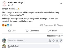 Heboh Aisha Weddings, Kenali Dampak Buruk Menikah di Usia 12 Tahun