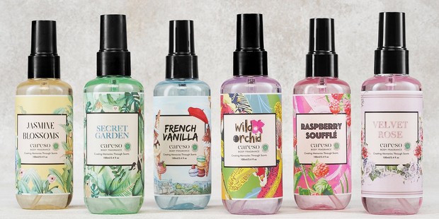 Poster Careso Fragrance Mist dalam 6 variannya