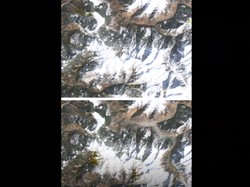 Penampakan Gletser Himalaya Sebelum dan Sesudah Longsor