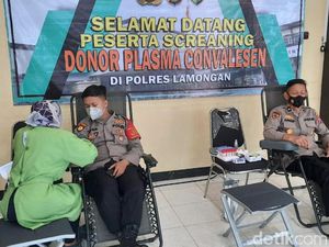 15 Personel Polres Lamongan Screening Donor Plasma Konvaselen