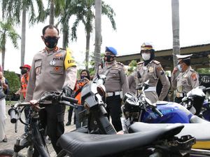 Razia Balap Liar di Nganjuk, 46 Motor Diamankan
