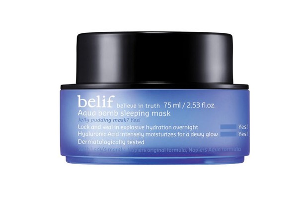 Source: fashionmagazine.com/aqua bomb sleeping mask belif aqua bomb
