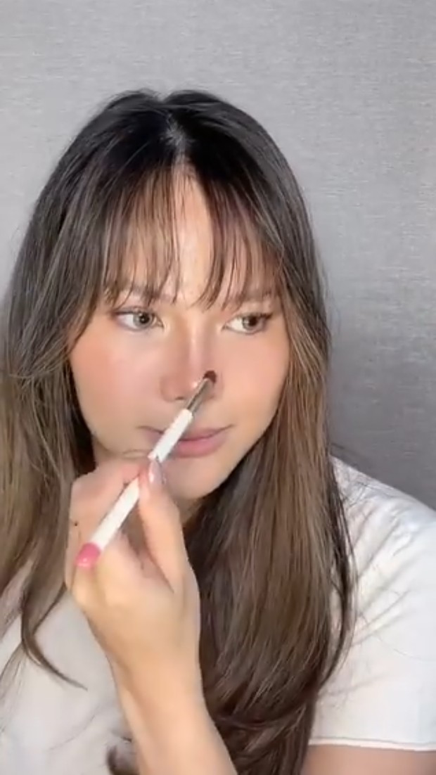 Vinna Gracia memberi pembatas shade di bagian batang hidung/instagram.com/vinnagracia