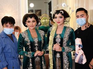 Foto Kecantikan Ashanty Jadi Pengantin Jawa, Didampingi Calon Manten Aurel