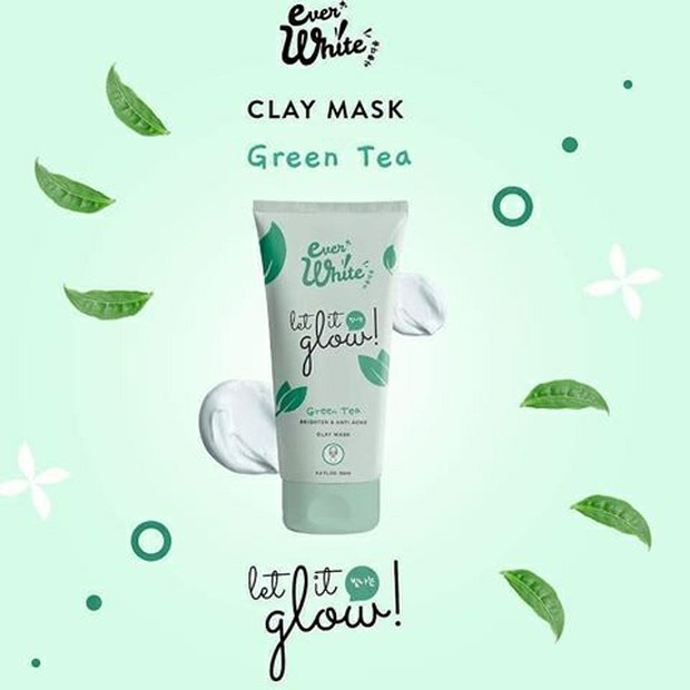 Everwhite Green Tea Clay Mask/shopee.co.id/everwhitebeauty Everwhite Green Tea Clay Mask