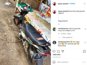 Modifikasi Motor Pakai Setir Mobil, Meski Lucu Jangan Ditiru Ya