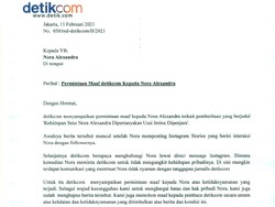 Permintaan Maaf detikcom kepada Nora Alexandra