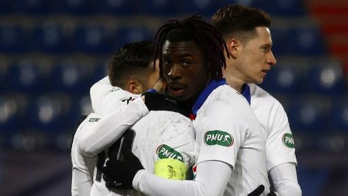 Paris Saint-Germain mengalahkan Caen 1-0 di Piala Prancis. (Foto: AFP/SAMEER AL-DOUMY)