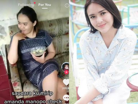 Viral di TikTok wanita yang disebut mirip dengan akttis Amanda Manopo