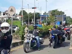 Duh! Konvoi Moge Dikawal Polisi Lolos Pemeriksaan Ganjil-genap di Bogor