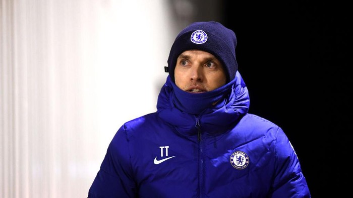 BARNSLEY, ENGLAND - FEBRUARY 11: Manager of Chelsea, Thomas Tuchel makes his way out for the second half during The Emirates FA Cup Fifth Round match between Barnsley and Chelsea at Oakwell Stadium on February 11, 2021 in Barnsley, England. Sporting stadiums around the UK remain under strict restrictions due to the Coronavirus Pandemic as Government social distancing laws prohibit fans inside venues resulting in games being played behind closed doors. (Photo by Laurence Griffiths/Getty Images)