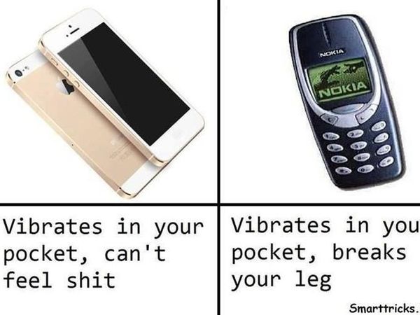 Meme Kocak Ponsel Jadul Vs Ponsel Masa Kini
