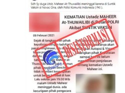 Hoax! Kominfo Bantah Rumor Ustadz Maaher Meninggal karena Divaksin Sinovac