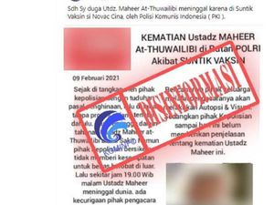 Hoax! Kominfo Bantah Rumor Ustadz Maaher Meninggal karena Divaksin Sinovac Hoax! Kominfo Bantah Rumor Ustadz Maaher Meninggal karena Divaksin Sinovac