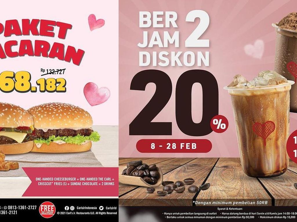Rayakan Valentine, Ini 5 Promo Diskon Burger hingga Es Kopi Susu