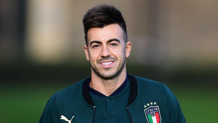 FLORENCE, ITALY - NOVEMBER 13:  Stephan El Shaarawy of Italy looks on during a training session at Centro Tecnico Federale di Coverciano on November 13, 2020 in Florence, Italy.  (Photo by Claudio Villa/Getty Images)