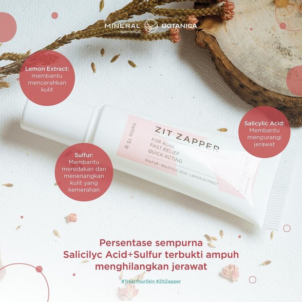 Mineral Botanica Zit Zapper For Acne/instagram.com/mineralbotanica Rekomendasi Acne Spot Treatment Lokal
