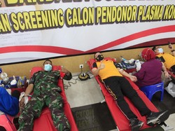Lolos Screening, 13 Polisi Polres Bandara Soetta Donor Plasma Konvalesen