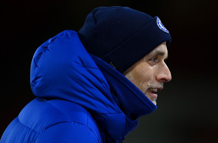 SHEFFIELD, ENGLAND - FEBRUARY 07:  Thomas Tuchel, Manager of Chelsea looks on following the Premier League match between Sheffield United and Chelsea at Bramall Lane on February 07, 2021 in Sheffield, England. Sporting stadiums around the UK remain under strict restrictions due to the Coronavirus Pandemic as Government social distancing laws prohibit fans inside venues resulting in games being played behind closed doors. (Photo by Clive Mason/Getty Images)